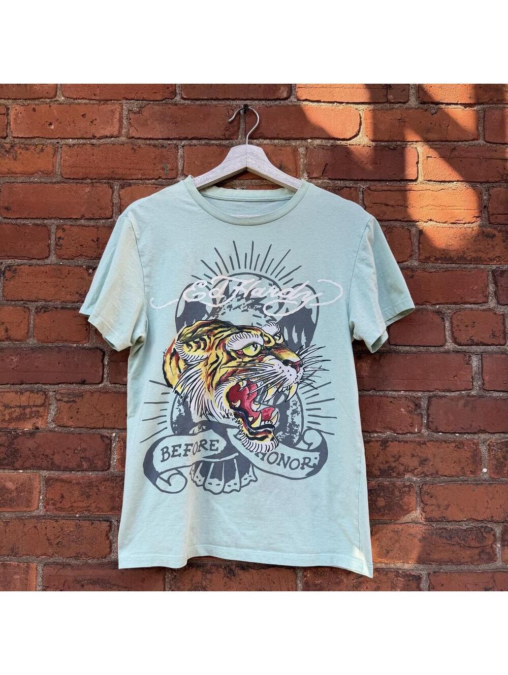 Ed hardy death before dishonor t shirt S